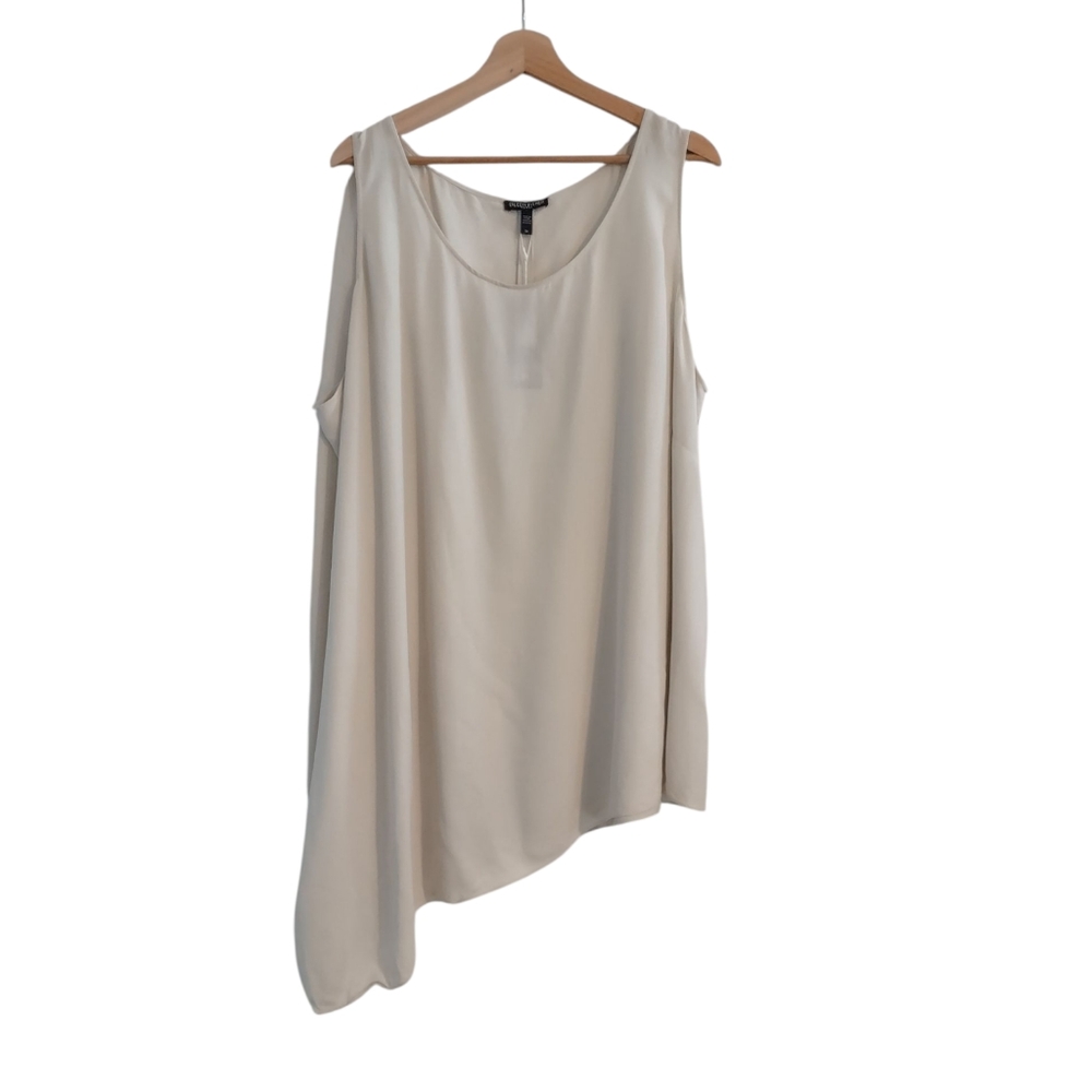 Eileen Fisher Silk Side Drape Shell NWT